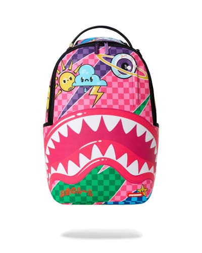 Sprayground Kawaii Chaos Backpack Unisex OS Pink Graphic Print Top Handle SPR371