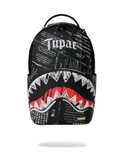 Sprayground Tupac Official Collab - Poetry Backpack Unisex Black Outdoor SPR369