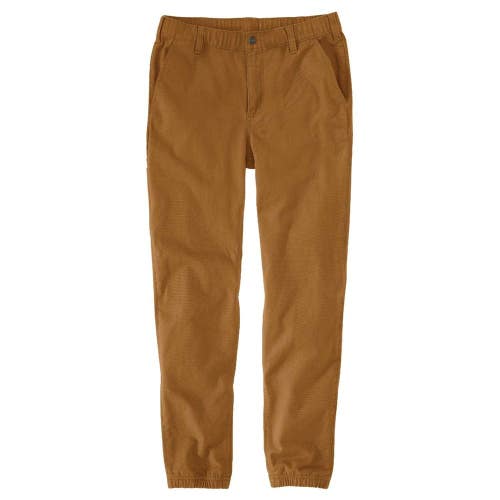 Carhartt Rugged Flex Jogger Men's Brown Tapered Leg Relaxed Fit Workwear JAX2070