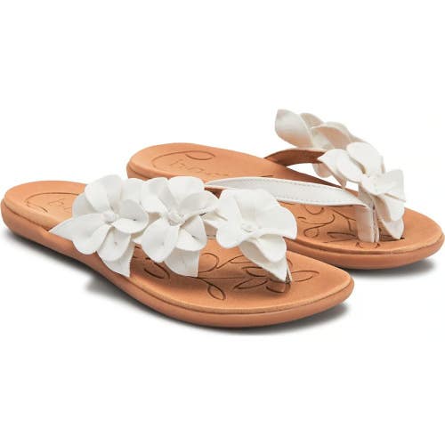 B.O.C. Hensley Sandals Women's US 9 M White Floral Detail Slip On Thong RHS9332