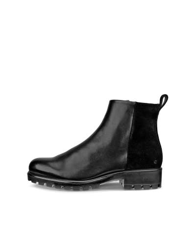 ECCO Modtray Boots Women's US 10-10.5 Black Leather Round Toe Side Zip ZOGG3459