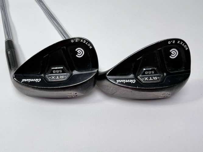 Cleveland 588 RTX 2.0 Black Satin Wedge Set 56* 14 | 60* 12 True Temper DG RH