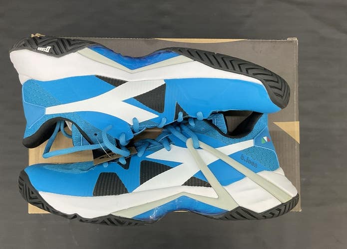 Diadora B.Icon AG Mens Size 11.5 Blue Jewel/White/Black Court Shoes