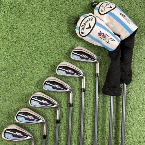 Callaway XR Combo Hybrid Iron Set 4H 5H 6-PW SW Project X 4.0 Ladies Womens Flex