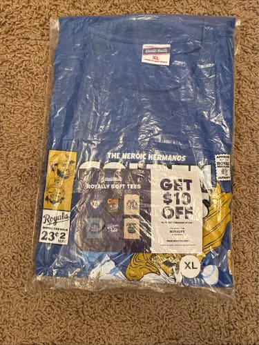 Kansas City Royals Tee Golden Gloves 8/8/2026 Maikel Garcia Bobby Witt Jr XL