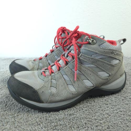 COLUMBIA Redmond V2 Mid Womens Size 8.5 Waterproof Hiking Shoes Trail Boots Gray
