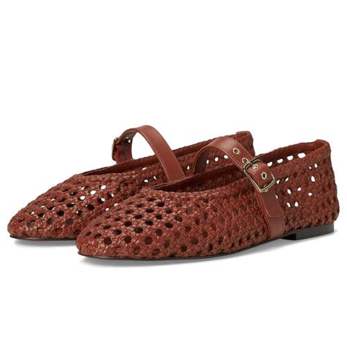 Madewell The Remy NU875 Flat Womens 7 M Redwood Weave Leather Mary Jane ZOGG3470