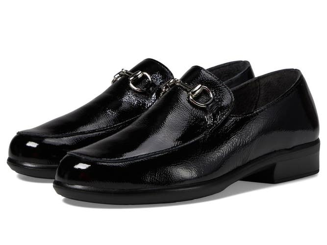 Naot Bentu 26079-B13 Loafer Women 7M Black Patent Leather Slip On Shoes ZOGG3452