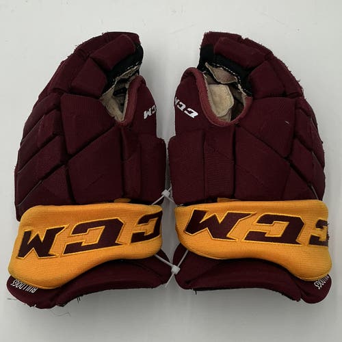 Minnesota Duluth Maroon CCM HGPJSPP Gloves 14" Pro Stock (Used)