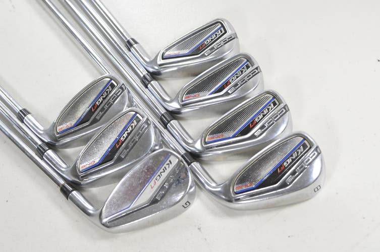Cobra King F7 One Length 5-PW,GW Iron Set Stiff Flex Right 37" Steel #225477
