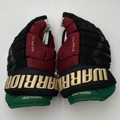 Lightly Used Arizona Coyotes Crouse Warrior 14" Pro Stock Alpha Pro Gloves