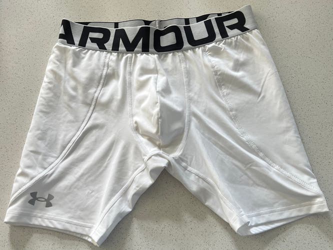 White Youth XL Kids Under Armour Utility w/ Cup Pocket (New)