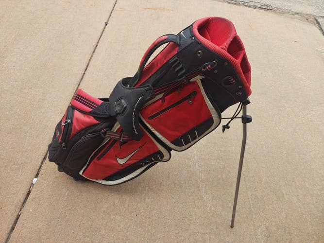 Nike 8 Way Divider Dual Strap Stand Bag Red/Black/White
