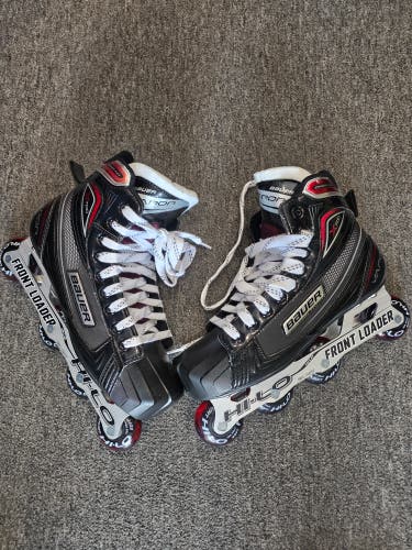 New Senior Bauer X700 Inline Hockey Goalie Skates Regular Width Size 8 (New)