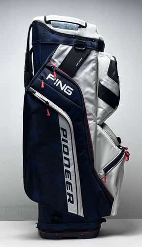 Ping Pioneer Cart Bag White 14-Way Divide Single Strap Golf Bag