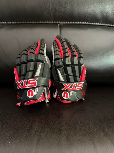 Utah player STX Surgeon RZR2 Lacrosse Gloves (New)