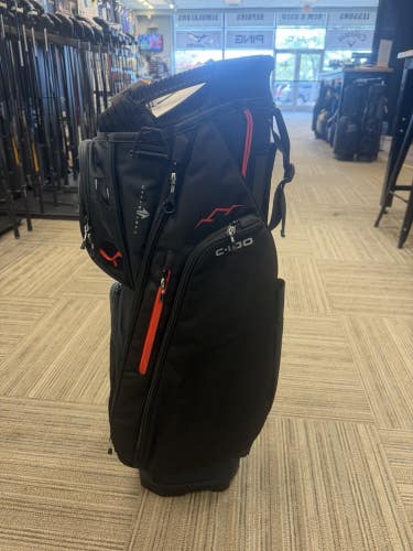 2027 Sun Mountain C-100 Cart Bag (STEEL-BLACK-RED
