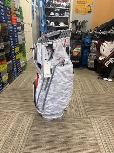 2027 Sun Mountain C-100 Cart Bag (SNOW CAMO/CADET/RED