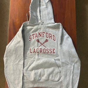 Stanford Lacrosse Gray Adult Unisex Small Champion Sweatshirt (Used)