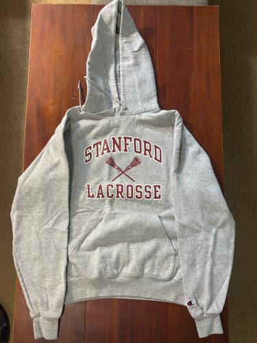 Stanford Lacrosse Gray Adult Unisex Small Champion Sweatshirt (Used)