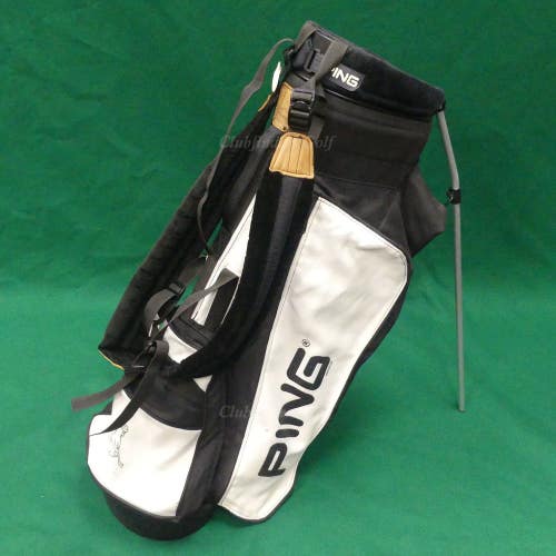 VINTAGE Ping Hoofer Black/White 4-Way Golf Stand Bag (No Raincover)