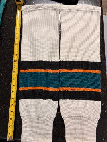 Sharks White Knit Socks (Used)