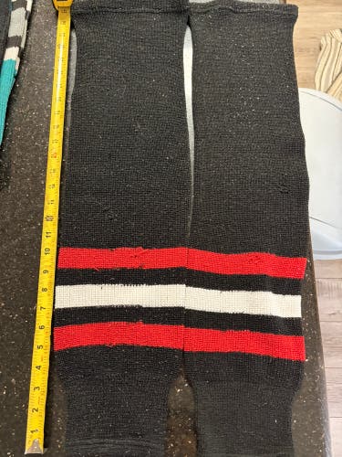 27’ Blackhawks Knit Socks (Used)