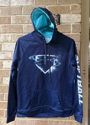 Navy blue Women's Small Boombah Sweatshirt (Used) like new - navy with teal