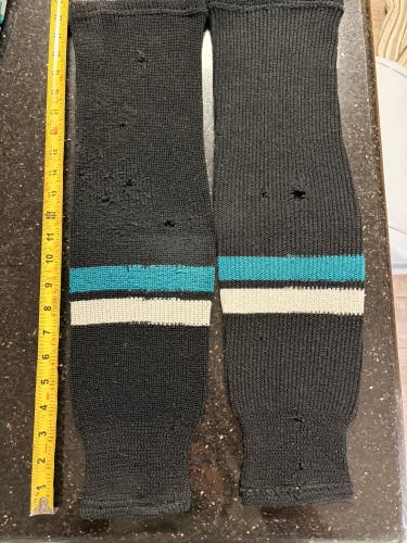 22’ Sharks Black Knit Socks (Used)
