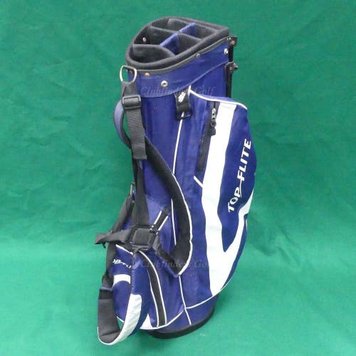 Top Flite Blue/White 6-Way Golf Stand Bag (No Raincover)