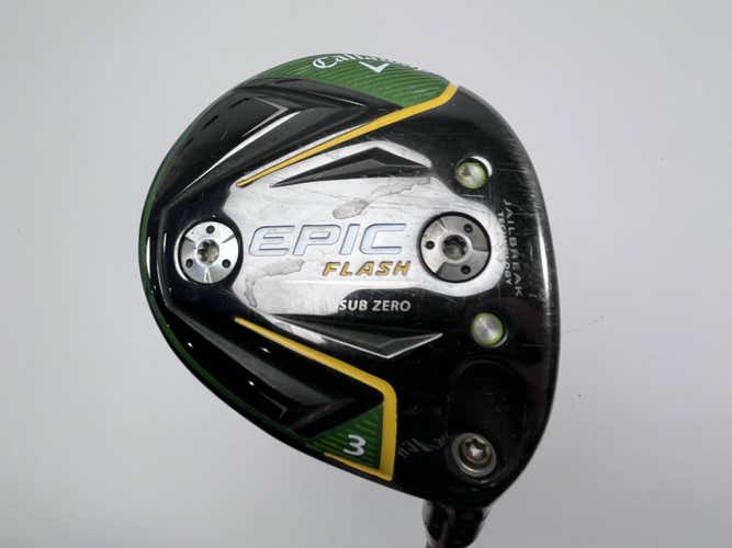 Callaway EPIC Flash Sub Zero 3 Fairway Wood 15* HZRDUS Smoke 6.0 Black Stiff RH