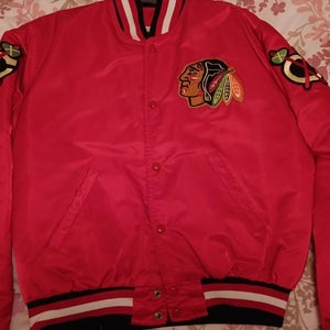 Men's Chicago Blackhawks Large Starter Jacket (Used)