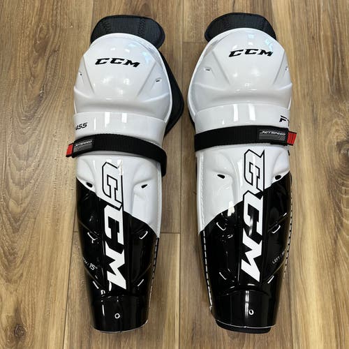 CCM Jetspeed FT455 Hockey Shin Guard Pads, Senior 15” (38cm)