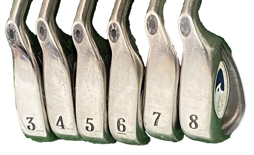 Callaway Hawk Eye Ti Iron Set 3-8i RH +1" Regular Graphite 5i 39" New Grips
