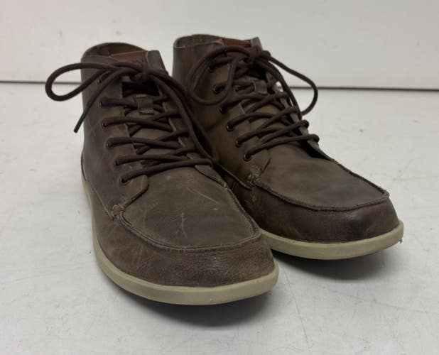 Olukai Nalukai Brown Leather Ankle Boots US Men's 10 EU 43 GREAT Fast Shipping