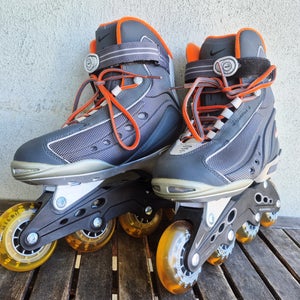 Nike N-Dorfin 8 Inline Skates Men’s 7 Women’s 8 UK 6 EU 39 Grey Orange 76mm