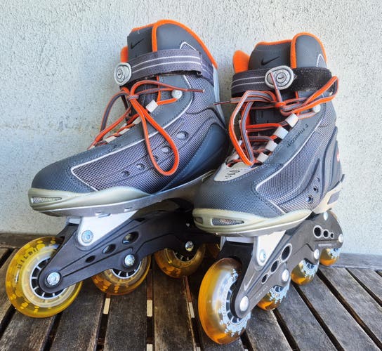 Nike N-Dorfin 8 Inline Skates Men’s 7 Women’s 8 UK 6 EU 39 Grey Orange 76mm