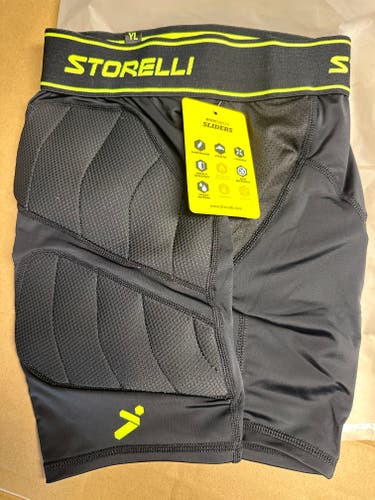 (New)STORELLI BS IMPACT SLIDERS BLACK YOUTH LARGE NIB