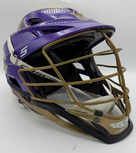 Cascade S Lacrosse Helmet OSFM - Purple/Gold Christian Brothers Academy Albany