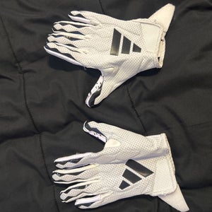 White Large Adidas Freak Gloves (Used)