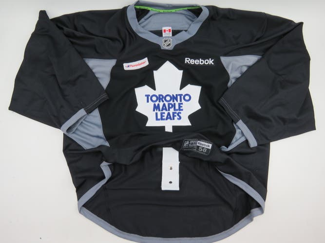 Reebok Toronto Maple Leafs Authentic Team Iussed NHL Practice Hockey Jersey Black 58 GOALIE
