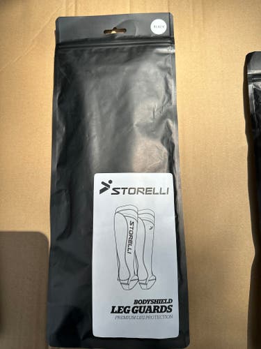 (New)STORELLI BS LEG GUARD BLACK YOUTH SMALL NIB