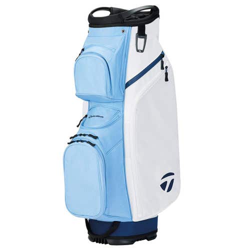 Taylor Made Cart Lite Bag (14-way top, White/Light Blue) Golf 2025 NSW