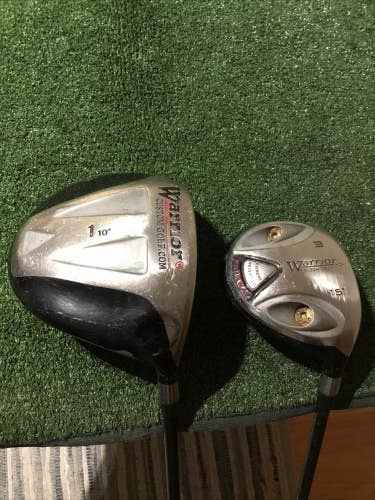 Warrior Custom Golf Woods Set (Driver & 3W) Harrison Long Drive Graphite Shafts