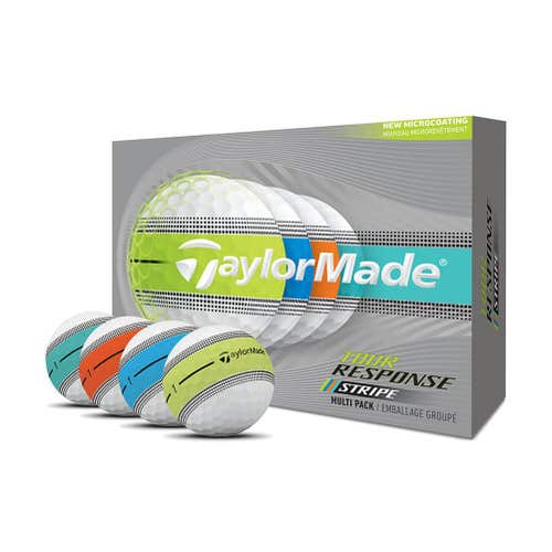 Taylor Made Tour Response Stripe Golf Balls (Multi, 12pk) 1dz 2026 NEW