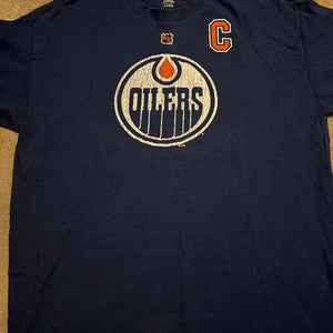 Edmonton Oilers #99 Gretzky Navy Blue XL Men's Reebok (New) - Jersey style T-shirt