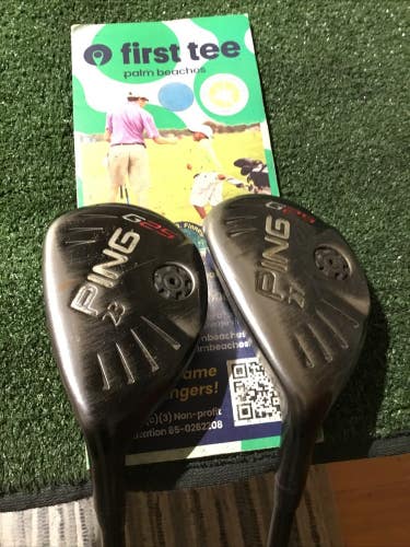 Ping Left Handed G25 Hybrids Set (23* HY & 27* HY) SR Seniors TFC 189 Graphite