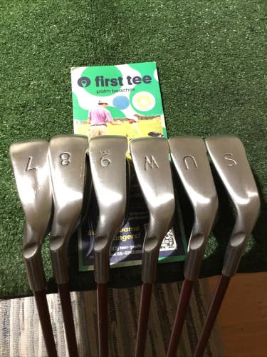 Ping Left Handed G20 Blue Dot Irons Set 7-PW-GW-SW Seniors Soft-R TFC 149 Graphi