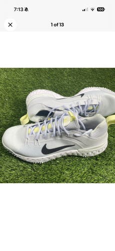 Gray Men's 9K (Toddler) Adult Nike Alpha Huarache Elite Turf Shoes (Used)