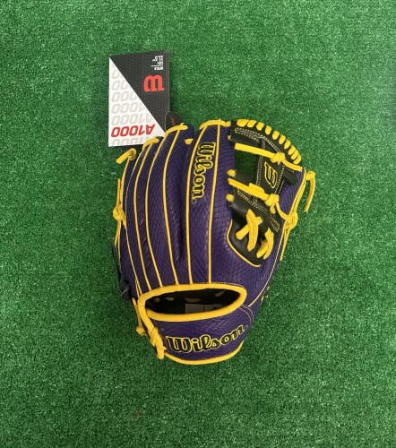Wilson A1000 Mamba 11.5" 1786 Infield Baseball Glove - Purple Gold Black